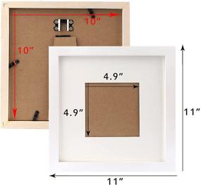 img 3 attached to ORIVAN White 10x10 Picture Frames: Set of 4, Display 5x5 or 10x10 Photos on Walls and Tables