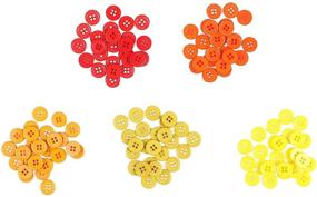 img 3 attached to 🧵 500-Piece Bulk Pack of Resin Flatback Buttons with 4 Holes, in 20 Vibrant Colors for Sewing (5/8 inch)