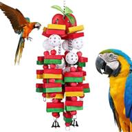 🦜 entertaining chew toy set for medium parrots: real pet parrot chewing toy – perfect for amazon, african grey, and cockatoos! logo