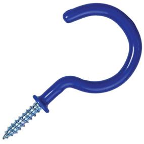 img 4 attached to 🔩 Industrial Hardware: Vinyl-Coated Screw-In Cup Hooks for Ceiling - Pack of 2