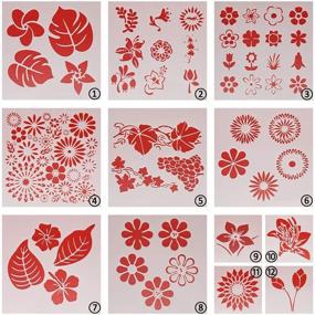 img 2 attached to Versatile Reusable Flower Stencil Template for Beautiful Paintings