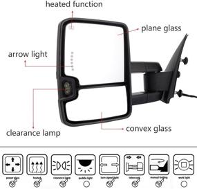 img 3 attached to 🚗 Towing Mirror Replacement Fit For Silverado Sierra 2014-Onwards by Perfit Zone