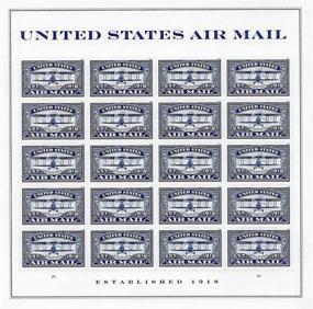 img 1 attached to ✉️ Jenny Airplane Stamp: Blue Color Forever Sheet of 20 Postage Stamps, Scott 5281