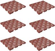 🔳 pure garden 50-147 interlocking tiles - versatile indoor/outdoor flooring 11.5 x 11.5”, set of 6 (terracotta) | premium quality & easy installation logo