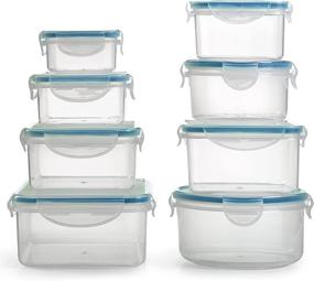 img 4 attached to Set of 16 Plastic Food Containers with Lids - 1790, Locking Lids, Dishwasher Safe, Freezer Safe, Airtight - Ideal for Home, Kitchen, Storage & Organization