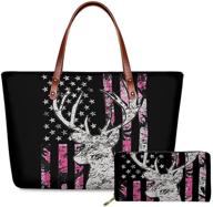 👜 fkelyi top handle shopping handbags & wallets for women - american capacity logo