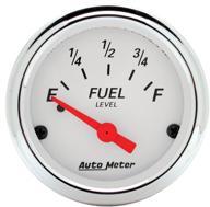 📏 accurate fuel monitoring with auto meter 1315 arctic white fuel level gauge logo