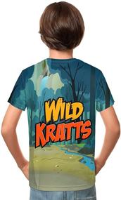 img 2 attached to 👕 Футболка с короткими рукавами Wild Kratts с 3D-печатью для подростков - футболка для мальчиков и девочек.