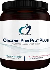 img 4 attached to 🌱 Organic PurePea Plus with Greens: Vanilla-Strawberry Pea Protein Powder - 18g Vegan Protein + Alkalizing Vegetables - Non-GMO Shake Smoothie Drink Powder (15 Servings / 510g)