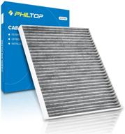 philtop cabin air filter: ultimate replacement for cp709, cf10709, be-709 - accent, tucson, veloster, genesis coupe, rio, sportage, forte - activated carbon infused - pack of 1 logo