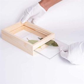 img 1 attached to 🖼️ SWTHONY Set of 2 8x8 Double-Sided Wooden Photo Frames, Showcase Pressed Flower Frames, Plant Specimen Herbarium Clips, for Table Display