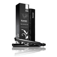 💇 karmin g3 pro стилизующий прямоугольник - профессиональный турмалиново-керамический выпрямитель для волос, кудрявителя и завивки - 460f - в комплекте термоподложка и чехол - черный (kmg3b) логотип