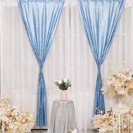 🎉 2-pack sequin backdrop curtain for weddings, parties, birthdays - eternal beauty, baby blue (2ftx8ft) logo
