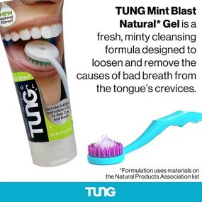 img 1 attached to Peak Essentials Набор для очистки языка Mint Blast - натуральный гель TUNG, скребок для языка, устранитель запаха - боритесь с неприятным запахом с помощью свежей мяты - без содержания BPA, производится в Америке (начальный комплект)