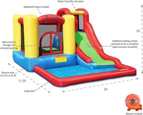 img 1 attached to 🏠 Bounceland Splash Bounce House Inflatable Bouncer