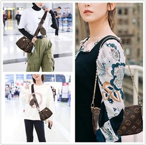 img 2 attached to 👜 Spnelo Trendy Mini Crossbody Bags for Women – Versatile Multi Pochette with 3 Size Bags, Brown: Designer Purse