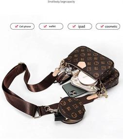 img 1 attached to 👜 Spnelo Trendy Mini Crossbody Bags for Women – Versatile Multi Pochette with 3 Size Bags, Brown: Designer Purse