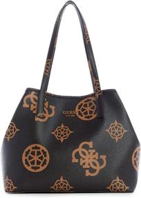 img 4 attached to GUESS Vikky Tote Mocha Logo