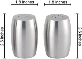 img 2 attached to Cuisinox Stainless Steel Salt & Pepper Shaker Set: Sleek and Functional Seasoning Dispensers