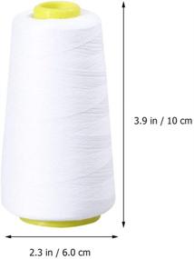 img 1 attached to Exceart Polyester Sewing String Bobbin Thread Cord Cone Serger 🧵 Thread - 3000 Yards (White) for Efficient Sewing and Embroidery Machine Use