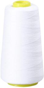 img 4 attached to Exceart Polyester Sewing String Bobbin Thread Cord Cone Serger 🧵 Thread - 3000 Yards (White) for Efficient Sewing and Embroidery Machine Use