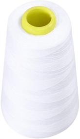 img 3 attached to Exceart Polyester Sewing String Bobbin Thread Cord Cone Serger 🧵 Thread - 3000 Yards (White) for Efficient Sewing and Embroidery Machine Use