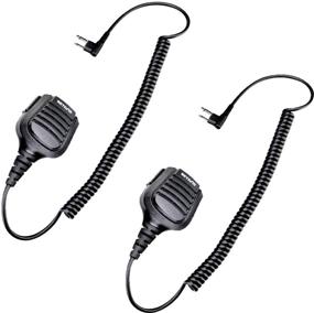 img 4 attached to 🎙️ Retevis Walkie Talkie Mic | Waterproof 3.5mm Jack Shoulder Speaker Mic | Compatible with CP200D, CP200, CP200XLS, CP185, CLS1410, CLS1110, DTR410, PR400, RDU4100, RDU4160D, RMU2040, RMU2080D, RMU2080 | 2 Pack