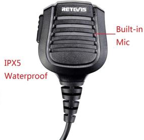 img 1 attached to 🎙️ Retevis Walkie Talkie Mic | Waterproof 3.5mm Jack Shoulder Speaker Mic | Compatible with CP200D, CP200, CP200XLS, CP185, CLS1410, CLS1110, DTR410, PR400, RDU4100, RDU4160D, RMU2040, RMU2080D, RMU2080 | 2 Pack