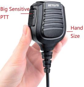 img 3 attached to 🎙️ Retevis Walkie Talkie Mic | Waterproof 3.5mm Jack Shoulder Speaker Mic | Compatible with CP200D, CP200, CP200XLS, CP185, CLS1410, CLS1110, DTR410, PR400, RDU4100, RDU4160D, RMU2040, RMU2080D, RMU2080 | 2 Pack