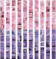 🎀 pagow 100-piece washi stickers set: 50 pink lovely adhesive scrapbook stickers and 50 purple romantic scenery stickers for journaling, diy decor, diary, album, notebook, arts and crafts logo