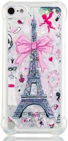 img 2 attached to HMTECHUS IPod Touch 5 Case Touch 6 Case Cute 3D Pattern Quicksand Diamonds Floating Luxury Shiny Glitter Flowing Liquid Shockproof Protect Silicone Cover For IPod Touch 5/6 Bling Eiffel Tower YB