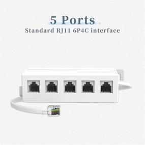img 3 attached to 🔌 Phone Line Splitter Adapter 1 to 5, RJ11 6P4C Male to 5 Way 6P4C Female Socket RFAdapter: Connect Printer, Fax Machine, and Multiple Landline Telephones Efficiently