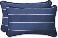 🔵 pillow perfect 568416 наружные/внутренние подушки для спины wickenburg indigo - синий (набор из 2 штук) логотип