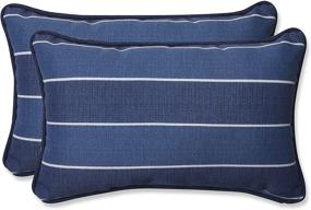 img 4 attached to 🔵 Pillow Perfect 568416 Наружные/внутренние подушки для спины Wickenburg Indigo - синий (набор из 2 штук)