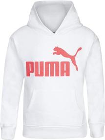 img 2 attached to Джемпер-худи из флиса с капюшоном PUMA для девочек, цвет абрикос - одежда