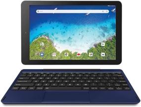 img 4 attached to 📱 RCA Viking Pro 10" 2-in-1 Tablet: 32GB Quad Core Blue Laptop with Touchscreen, Detachable Keyboard, and Android 6.0