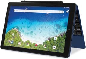 img 1 attached to 📱 RCA Viking Pro 10" 2-in-1 Tablet: 32GB Quad Core Blue Laptop with Touchscreen, Detachable Keyboard, and Android 6.0