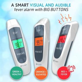 img 1 attached to 🌡️ iProven DMT-316 (Grey) Forehead and Ear Thermometer - Easy-to-Use Digital Thermometer for Fever in Adults and Seniors, LED Display with Big Buttons