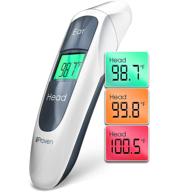 🌡️ iproven dmt-316 (grey) forehead and ear thermometer - easy-to-use digital thermometer for fever in adults and seniors, led display with big buttons logo