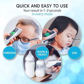 img 2 attached to 🌡️ iProven DMT-316 (Grey) Forehead and Ear Thermometer - Easy-to-Use Digital Thermometer for Fever in Adults and Seniors, LED Display with Big Buttons