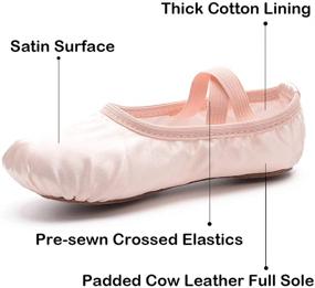 img 2 attached to Ruqiji Ballet Shoes: 👧 Adorable Girls' Slipper-style Toddler Shoes