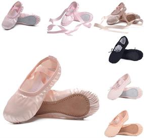 img 4 attached to Ruqiji Ballet Shoes: 👧 Adorable Girls' Slipper-style Toddler Shoes