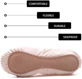 img 3 attached to Ruqiji Ballet Shoes: 👧 Adorable Girls' Slipper-style Toddler Shoes