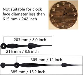 img 1 attached to ⏰ Enhanced Youngtown High Torque Clock Movement Mechanism with 12 Inch Spade Hands - Extended Shaft Design for Precise Timekeeping