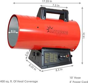 img 2 attached to 🔥 Sunnydaze 60,000 BTU Forced Air Propane Heater: Portable Heat for Construction Sites with Auto-Shutoff and Adjustable Output