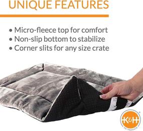 img 2 attached to 🐾 K&H PET PRODUCTS Gray Self-Warming Crate Pad