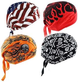 img 4 attached to 🚴 Ultimate Comfort and Style: Cycling Doo RAG Skull Cap Hat Bandana Head Wrap