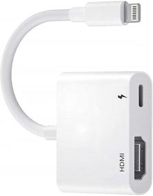 img 4 attached to 📲 Apple MFi Certified Lightning to HDMI Adapter | 1080p Sync Screen Connector Cable with Charging Port | Compatible for iPhone iPad iPod to HD TV/Monitor/Projector