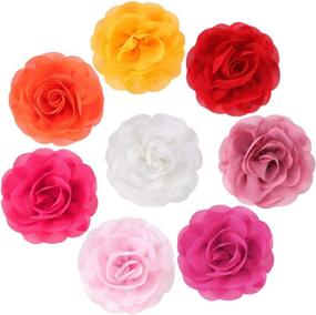 img 4 attached to 🌸 Colorful Pet Collar Flowers: 8-Piece Set of 8cm Dog Charms and Flower Bow Ties for Cats and Dogs - Grooming Accessories for Puppy and Cat Collars