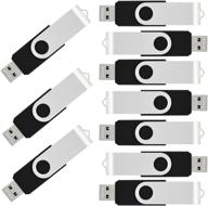 🖤 10 pack vicfun 8gb flash drives: bulk usb memory sticks - black logo
